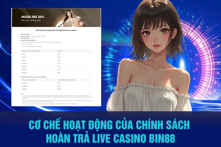 Cơ Chế Hoạt Động Của Chính Sách Hoàn Trả Live Casino Bin88