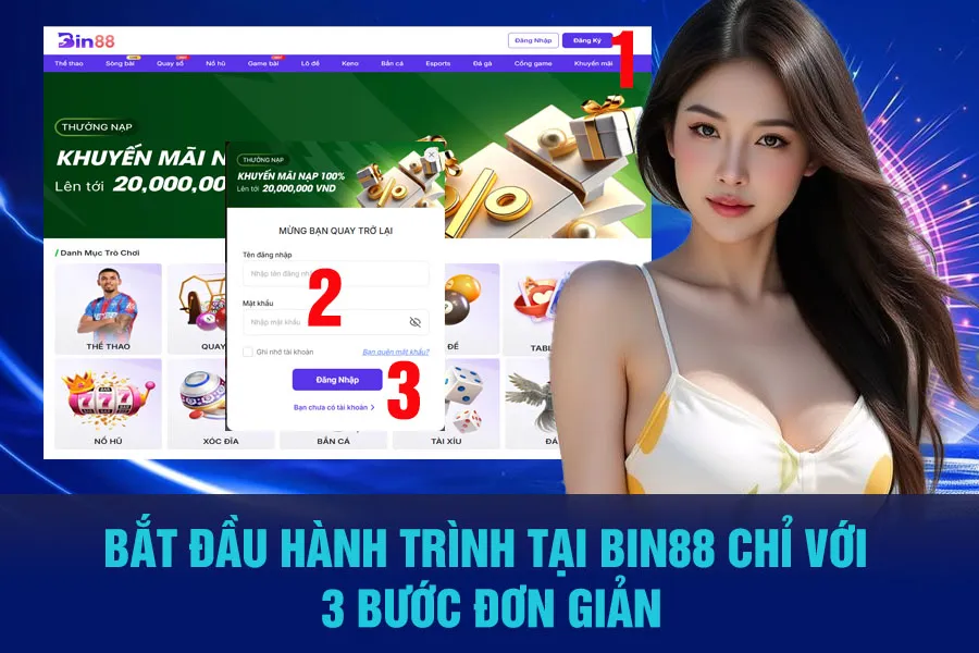 Bắt Đầu Hành Trình Tại Bin88 Chỉ Với 3 Bước Đơn Giản